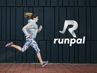 Runpal Logo app branding logo modern running app typography