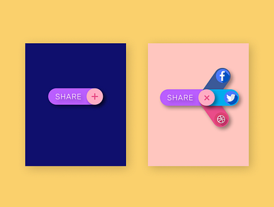 Social Share Button/Icon button design daily 100 challenge daily ui 010 dailyui dailyui010 dailyuichallenge design figma figmadesign share icon ui