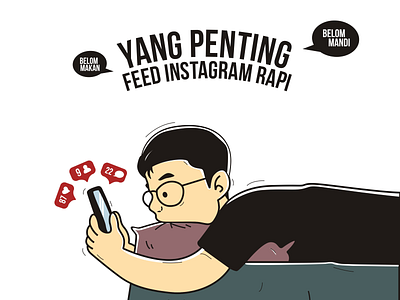 Instagram First cartoon comic design instagram vector
