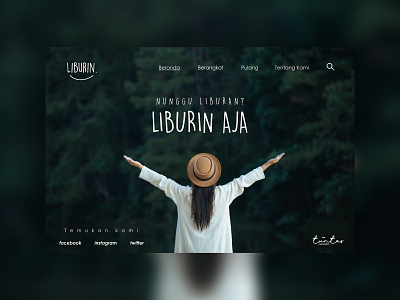 Home Page Liburin Web Service holiday typography ui ui ux design ui design uiux vector web webdesign website