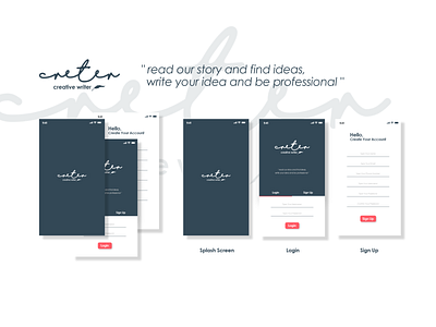 'Only Intro' Creter Mobile App branding illustration login login design login form mobile app mobile app design mobile design mobile ui signup ui ui ux design ui design vector