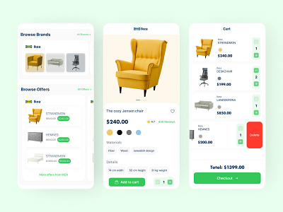 Multi vendor Furniture e-shop mobile app
