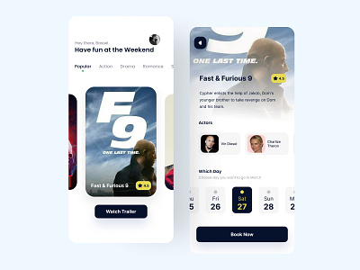 Cinema online booking mobile app daily design challenge dailyui design inspiration mobile app design mobile ui typogaphy ui uidesign uiux ux