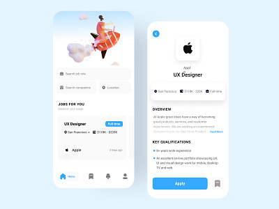 Job finding mobile app 3dart daily 100 challenge dailyui design graphicdesign inspiration mobile app design mobile ui uidesign uiux user experience userinterface ux uxdesign