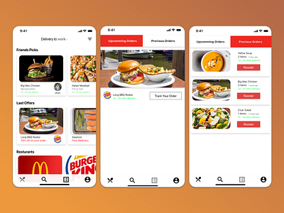 food order app adobexd daily 100 challenge daily design challenge dailyui design graphicdesign illustration mobile mobile app design mobile ui ux