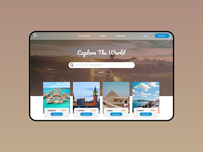 Travel agency home page adobexd behance branding daily 100 challenge daily design challenge design graphicdesign logo mobile app mobile app design photoshop ui design uidesign ux uxdesign webdesign