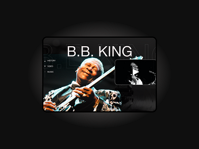 website for the blues king "B.B King" behance daily 100 challenge daily design challenge dailyui design graphicdesign inspiration mobile app design mobile ui ux webdesign website concept website design