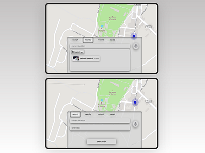 automative navigation screen