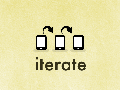 Iterate icons illustration infographic logo