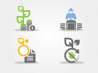 Farming Data Icons graphics icons illustration
