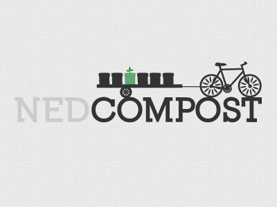 NedCompost Logo bike compost illustration logo nonprofit