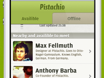 Pistachio Legacy green ios iphone pistachio pull to refresh seperator table view titlebar