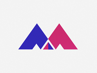 More Logo blue branding logo m magenta personal purple red split