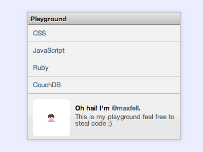 Playground couchdb css css3 html javascript playground ruby