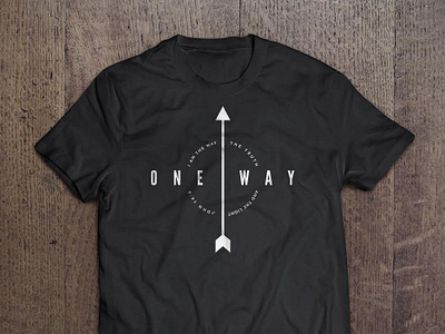 One Way Shirt design logo vector