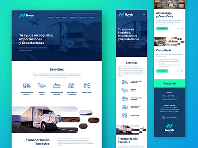 Novak Cargo / Landing Page ui