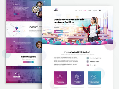 Education Center | Landing Page bubbles education homepage index landing page learning ui design ux design web web design