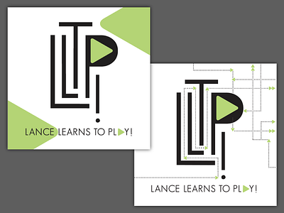 Lance Learns to Play! podcast covers cd cover design geometric identity logo maze music play button podcast