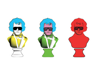 Andy Warhol-style classical busts