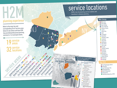 Company Map Infographic(s) areas geographic h2m infographic locations map planning poster services