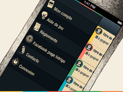 Intrigo Ui app icon intrigo iphone mobile navigation ui