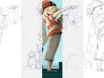 Pirate Boy boy draw illustration paper pirate rough