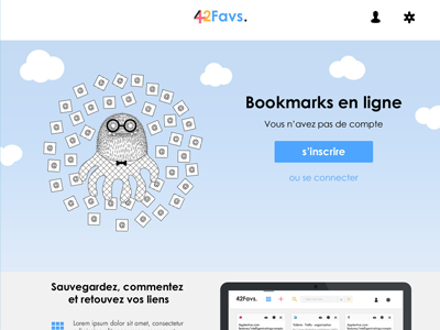 42favs bookmark design flat website