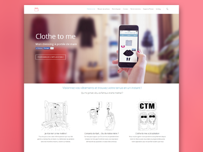 Web Clothe To Me app clothetomeapp mobile salient website wordpress