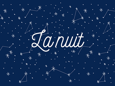 La Nuit illustration night pattern