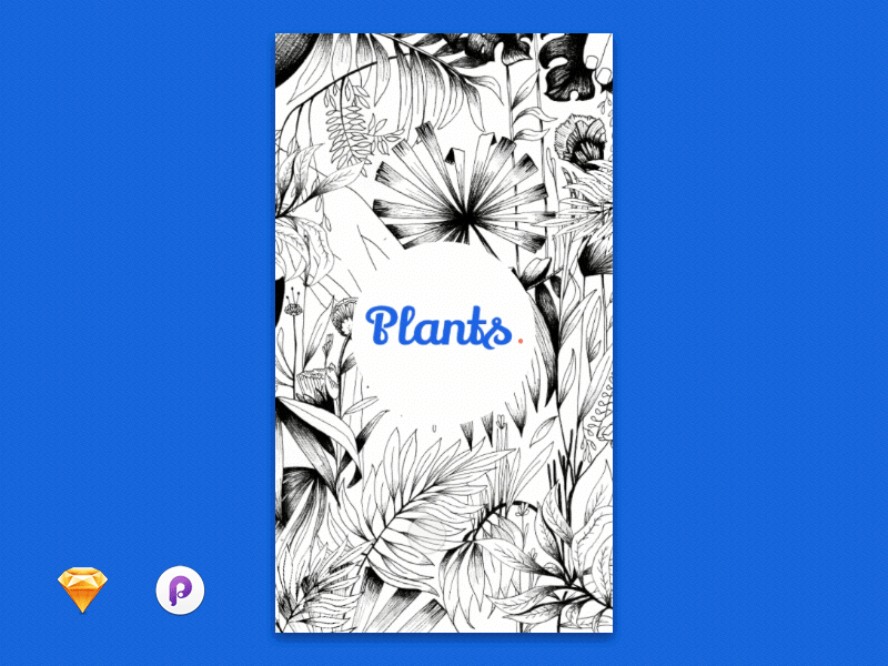 UI Kit FREE - Plants animation app design flower free illustration ios motion plant sketch ui