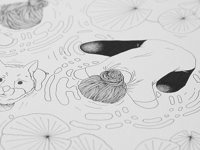 Mascarade / Masquerade blackwork dot dotart drawing fox illustration ink line nature penwork