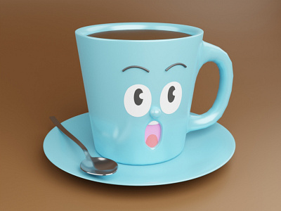 coffee guy 3d 3d art 3d character 3d design blender blender 3d character character design