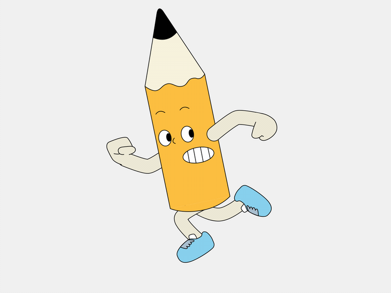 Running Pencil by geramart studios on Dribbble