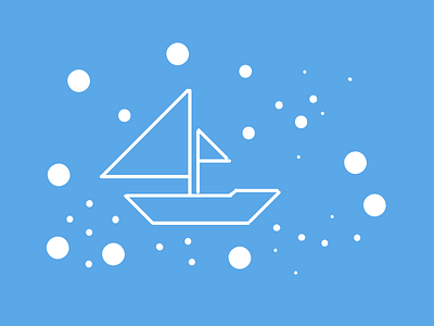 Boat app design flat icon illustration illustrator logo minimal vector web