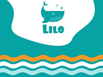 Lilo | Logo design animation baby brand design brand identity branding child children cute graphic design kids kidslogo label logo logo design logoanimation logodesign print sign symbol whale