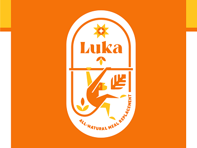 Luka | logo and brand identity brand design brand identity branding bright can drink fruit jungle logo logo design logodesign logotype monkey orange packaging design sign supplements symbol vitamin