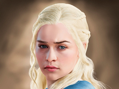 Ilustración Daenerys Targaryen daenerys drawing game of thrones illustration photoshop