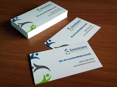Tarjeta de presentación Seminare business card education family logo