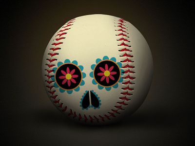 Baseball + Día de muertos ball baseball beisbol calavera death deportes día de muertos lmp pelota sports