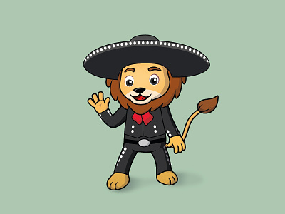 Streamlion: Mexico character character design charro illustration lion mascot mascot character mascot design mexico streamline streamlion traditional costume