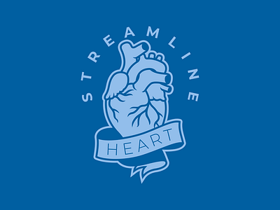 Streamline Heart head logo heart heart logo icon ribbon