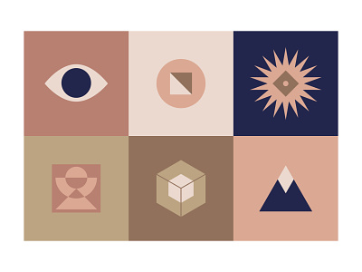 Icon Exploration 1 bold branding color experiment expressive icon illustration logo minimalism retro vector