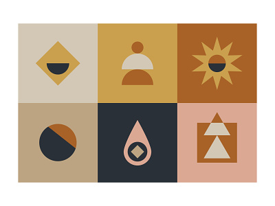 Icon Exploration 2 bold branding colourscheme grid icon icons illustration logo pattern retro vector