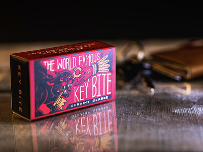Key Bite Packaging bold hand drawn hand lettering illustration illustrator logo magic trick neo trad packaging panther product design retro typography vintage