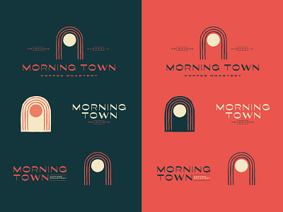 Morning Town Coffee Logo breakouts australia bold branding coffee coffeeshop hand drawn illustration logo retro type typography vector vintage