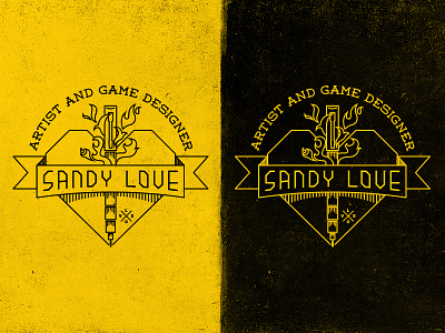 Sandy Love - Black And Yellow baratheon design digital grunge illustration logo love type typography