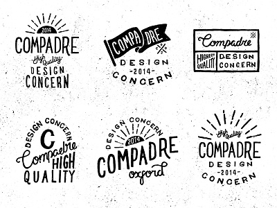 Compadre Logo Concepts compadre design hand drawn hand lettering illustration typography