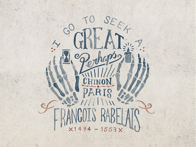 I go to seek a great perhaps death illustration lettering paint quote type typography