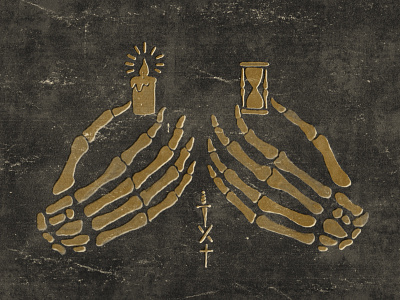 Hands of Death death hand drawn illustration ink print skeleton