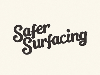 Safer Surfacing Logo custom type fun hand drawn lettering logo logotype original typeface typography wip